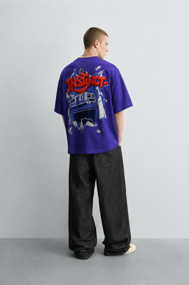 Train Wreck - Oversized T-Shirt (Violet)
