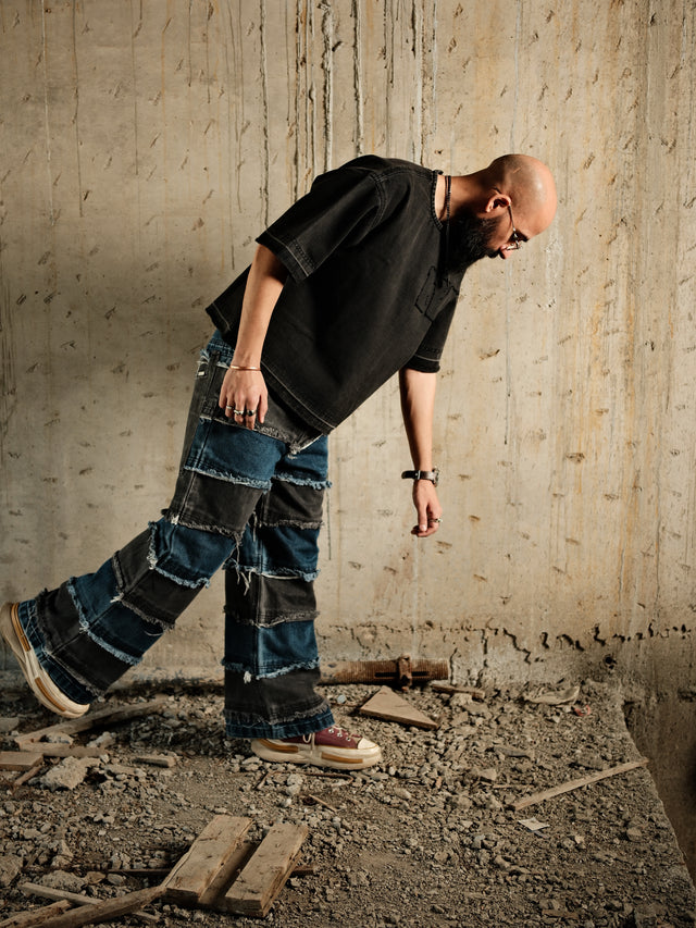 Carbon Husk tee - Oversized Tshirt (Black)