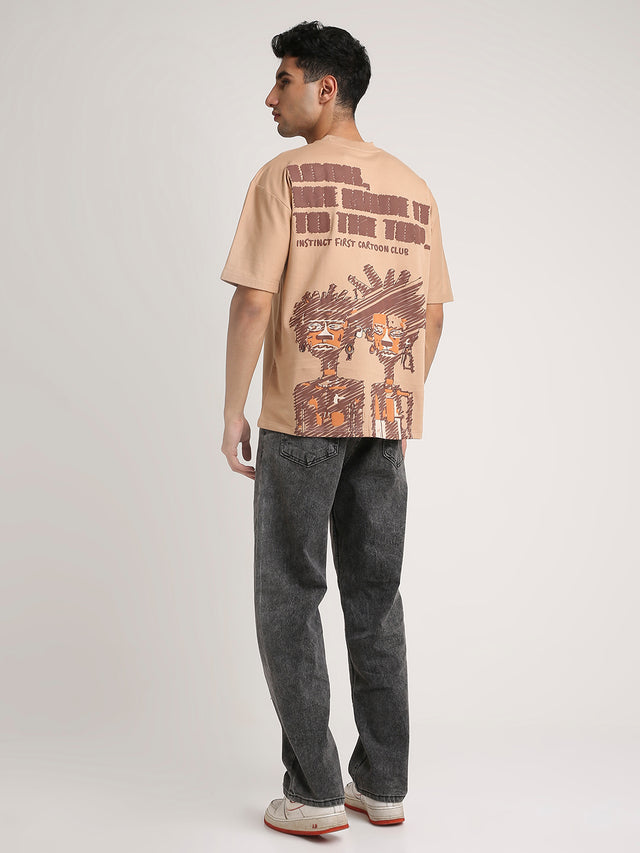 Tribal - Oversized T-shirt (Beige)