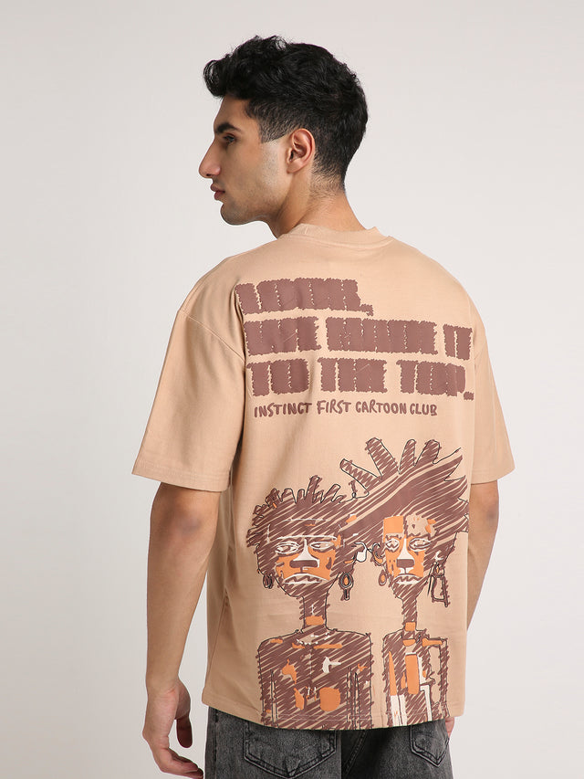 Tribal - Oversized T-shirt (Beige)