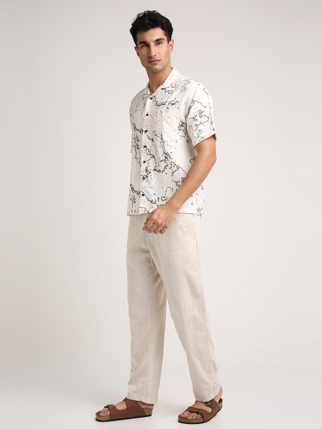 Splatter Shirt - Relaxed Fit (White)