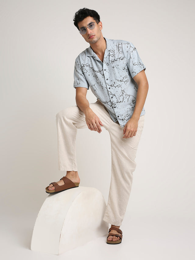 Splatter Shirt - Relaxed Fit (Blue)