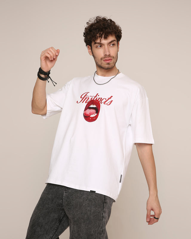 Red Temptation - Oversized T-Shirt (white)