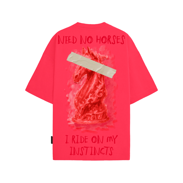 No Knight - Oversized T-shirt (Pink)