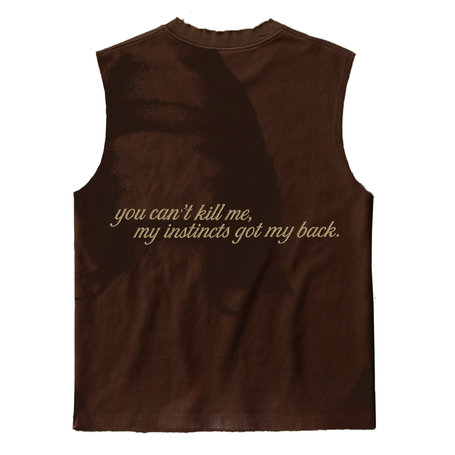 Silk and Cologne - Sleeveless T-Shirt (Coffee Brown)