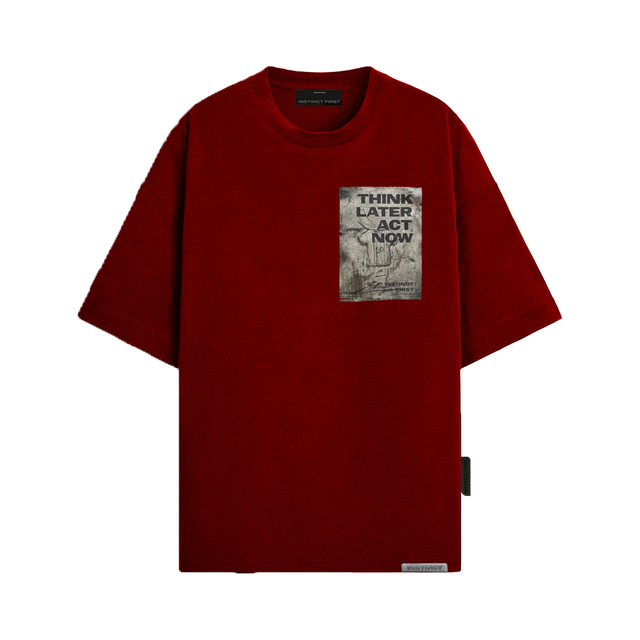 Foil - Oversized T-Shirt (Maroon)