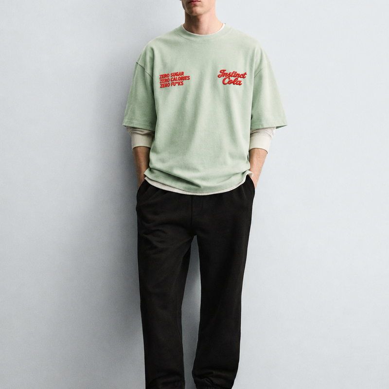 Diet Cola - Oversized Tshirt (Mint Green)