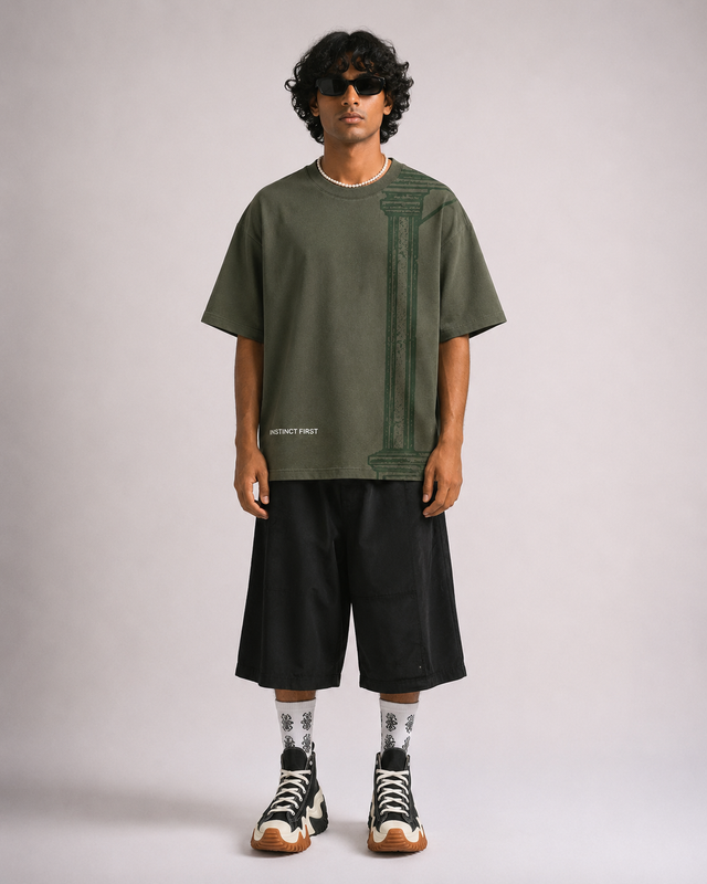Inner Gateway - Oversized T-Shirt (Olive)