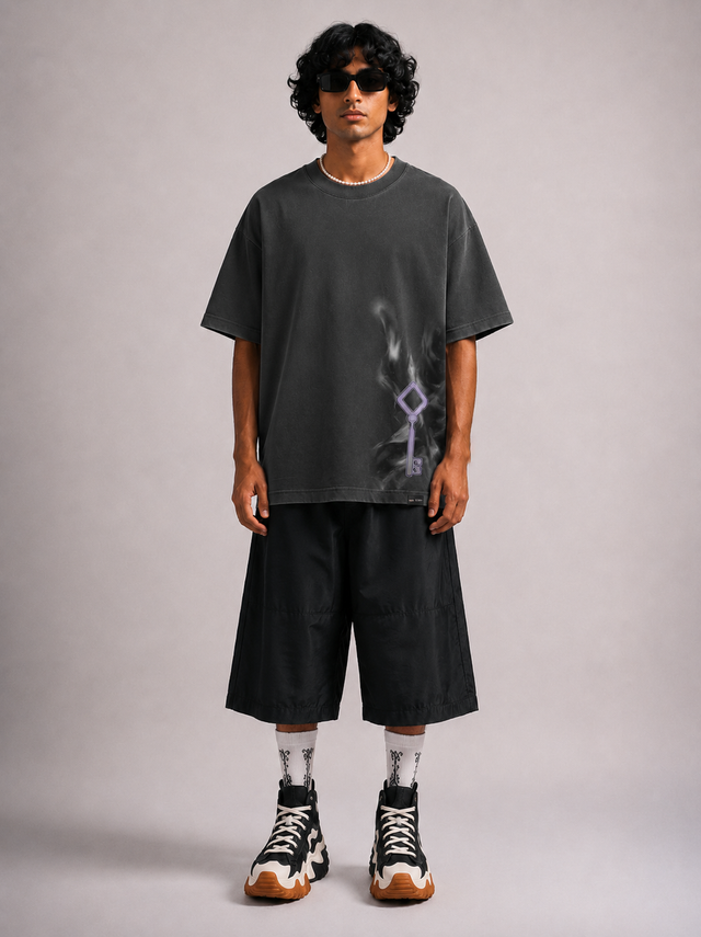 ACE OF KEYS - OVERSIZED T-SHIRT (Grey)