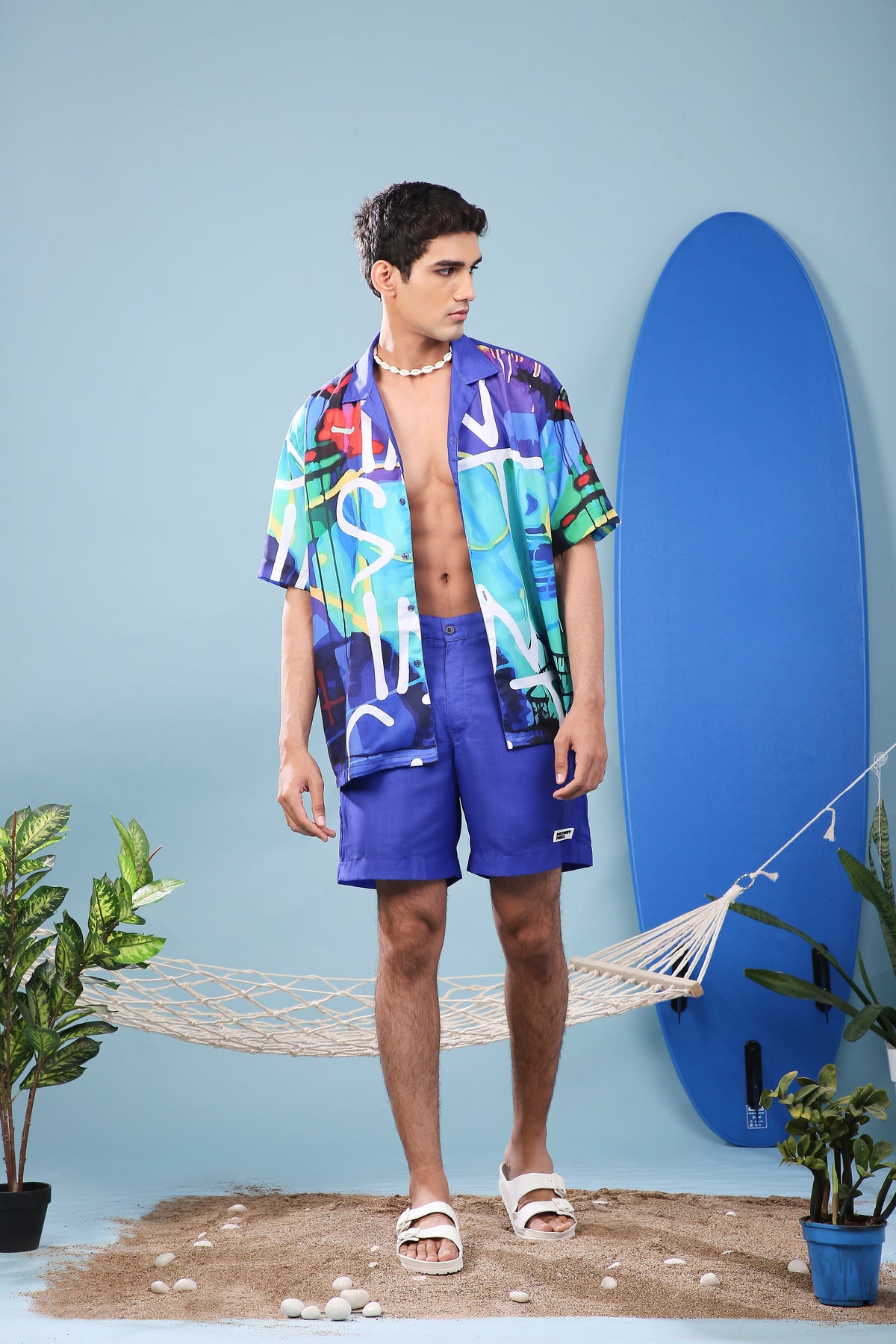 Cuban Oversized Shorts (Blue)