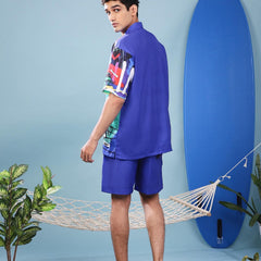 Cuban Oversized Shorts (Blue)