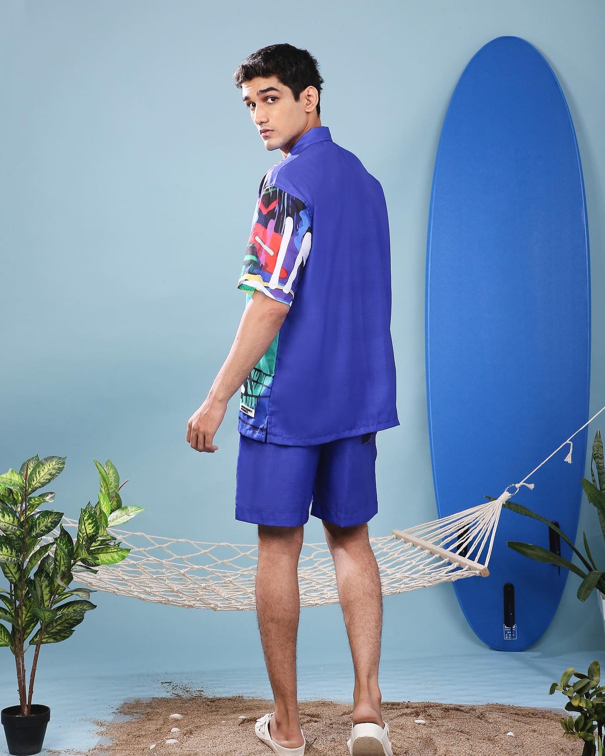 Cuban Oversized Shorts (Blue)