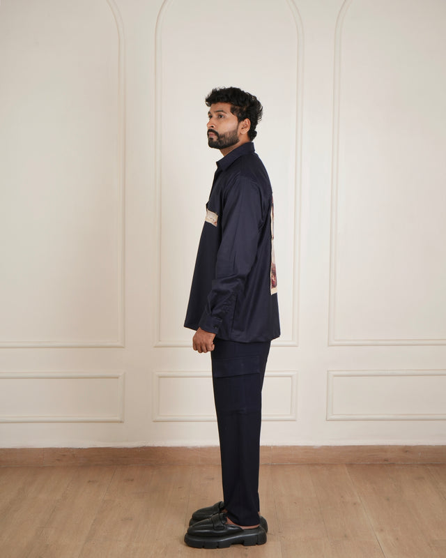 The Renaissance  Shacket - Navy Blue