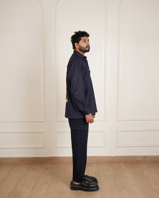 The Renaissance  Shacket - Navy Blue