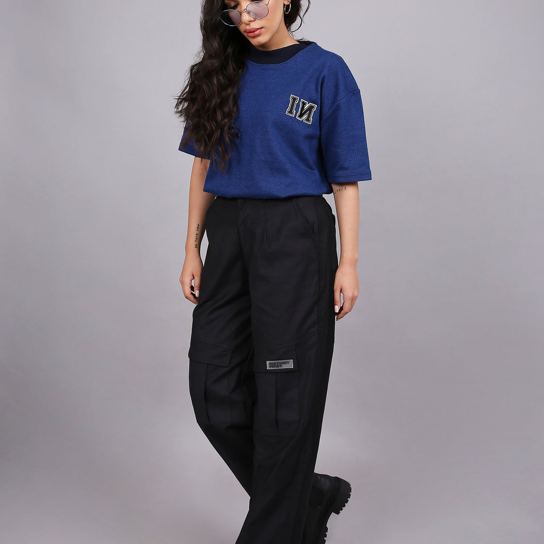 Oversized Cargo pants (Black)