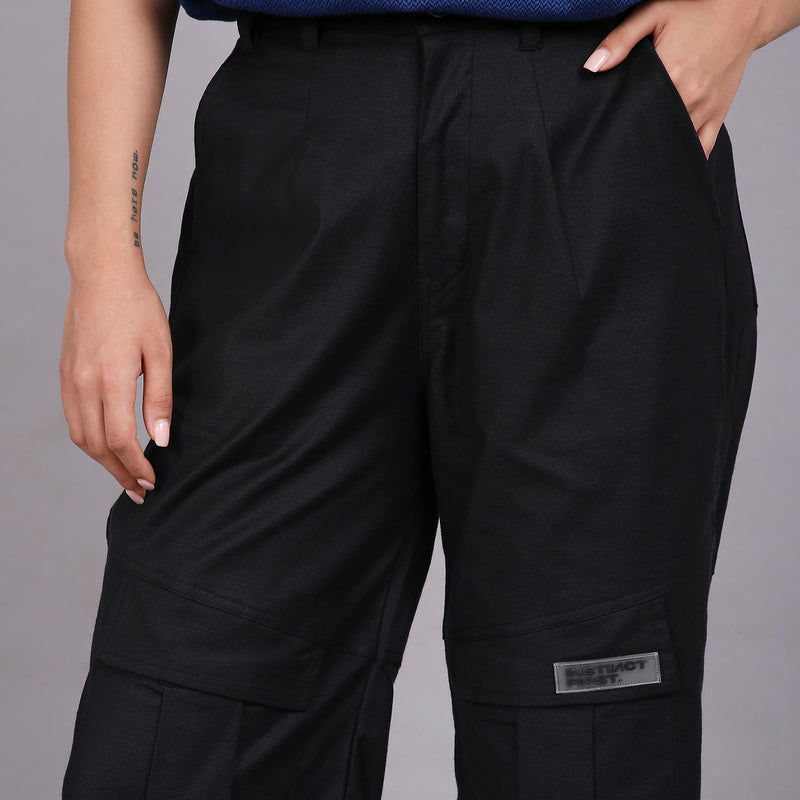 Oversized Cargo pants (Black)
