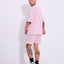 Retro Melange Pink - Oversized Shorts