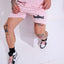 Retro Melange Pink - Oversized Shorts