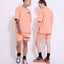 Retro Melange Orange - Oversized Shorts