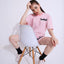 Retro Melange Pink- Oversized T-shirt