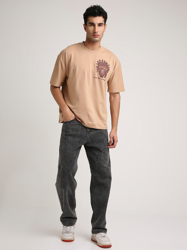 Tribal - Oversized T-shirt (Beige)