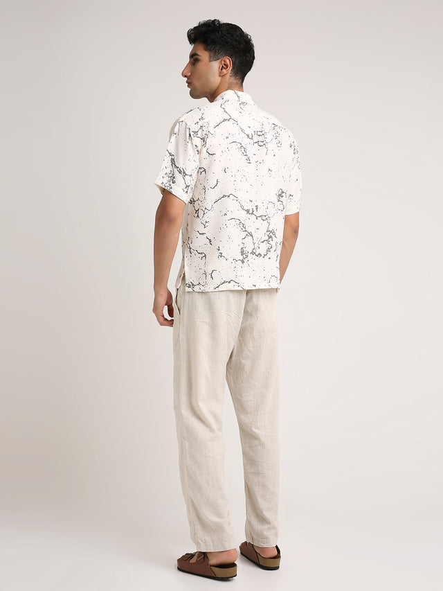 Splatter Shirt - Relaxed Fit (White)