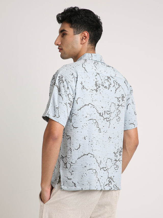 Splatter Shirt - Relaxed Fit (Blue)