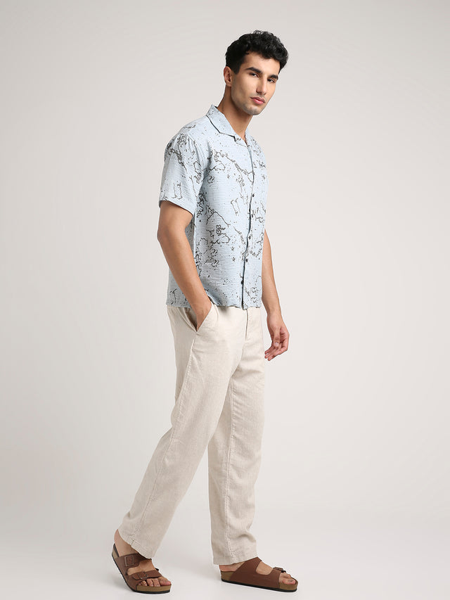 Splatter Shirt - Relaxed Fit (Blue)
