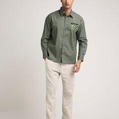 Tribal Shirt - (Olive Green)
