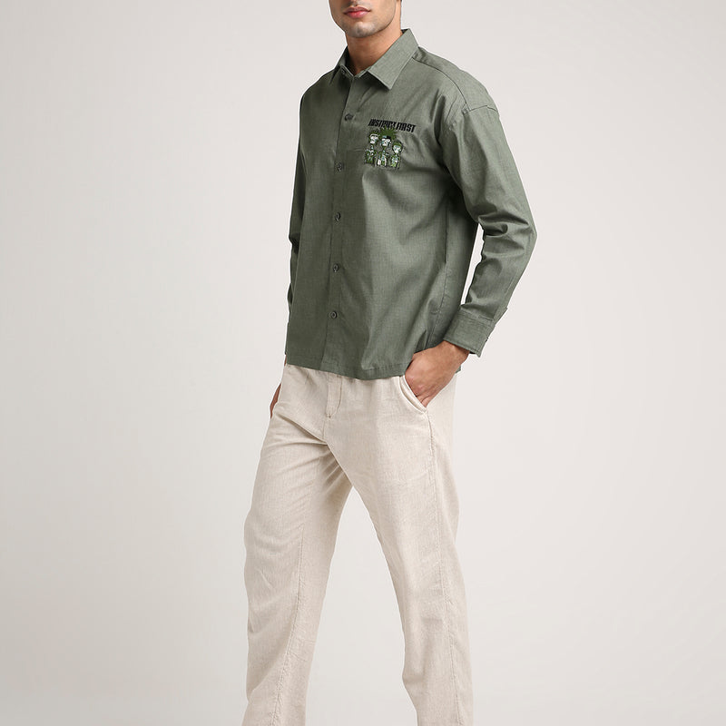Tribal Shirt - (Olive Green)