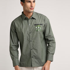 Tribal Shirt - (Olive Green)