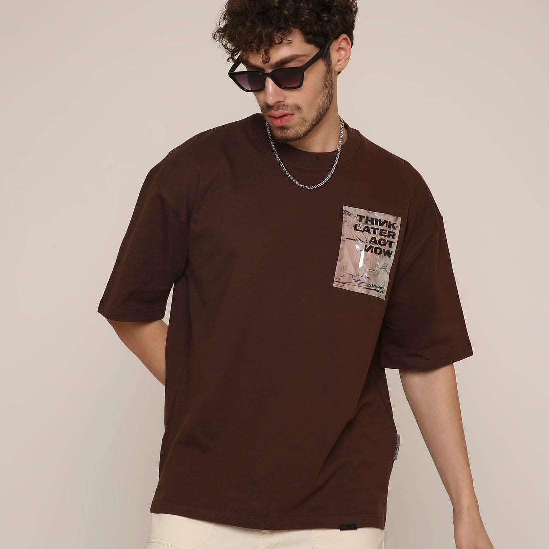 Foil - Oversized T-Shirt (Brown)