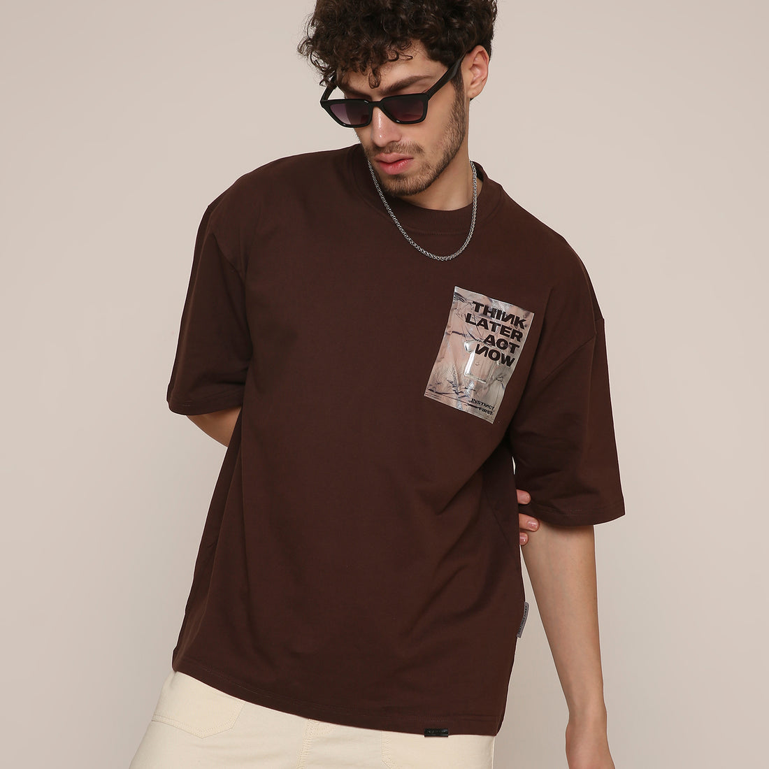 Foil - Oversized T-Shirt (Brown)