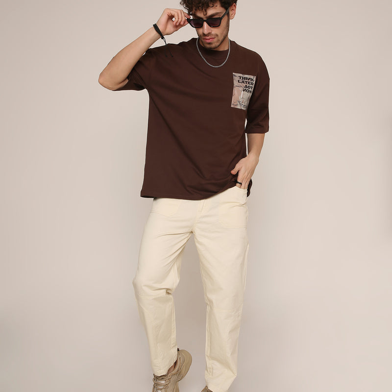 Foil - Oversized T-Shirt (Brown)