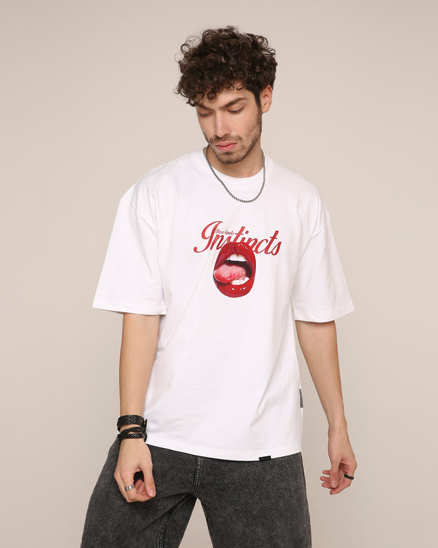Red Temptation - Oversized T-Shirt (white)