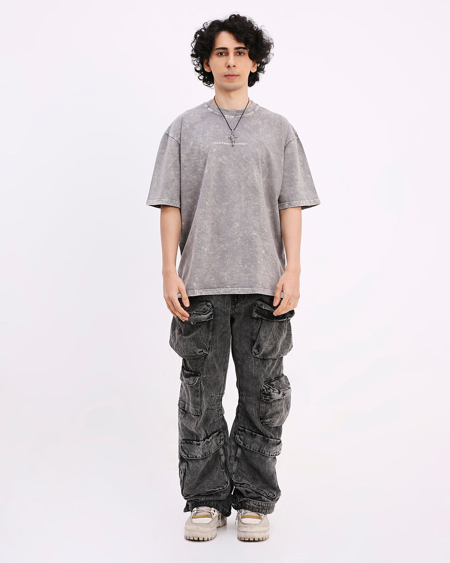 Washed Out Oversized T-shirt (Platinum)