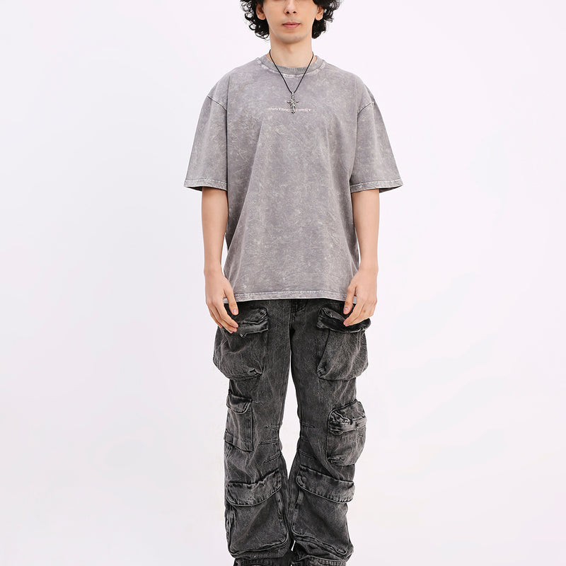 Washed Out Oversized T-shirt (Platinum)