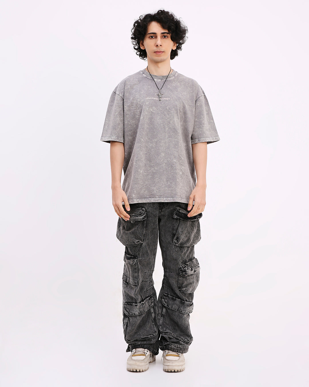 Washed Out Oversized T-shirt (Platinum)