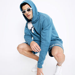 Blue Oversized Hoodie