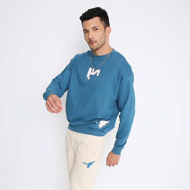 Blue oversized sweatshirt