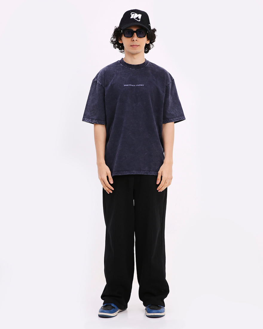 Cobalt Washed Out Oversized T-shirt (Blue)