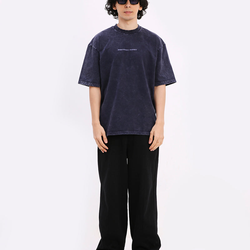 Cobalt Washed Out Oversized T-shirt (Blue)
