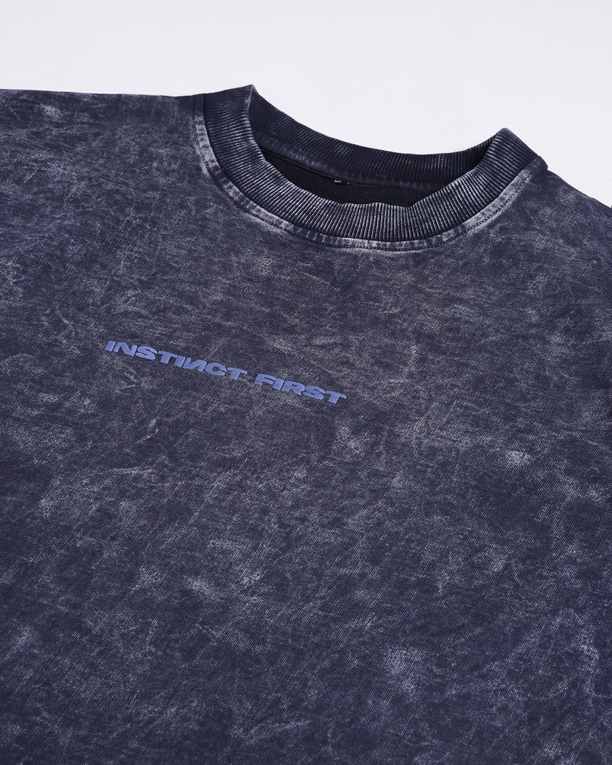 Cobalt Washed Out Oversized T-shirt (Blue)