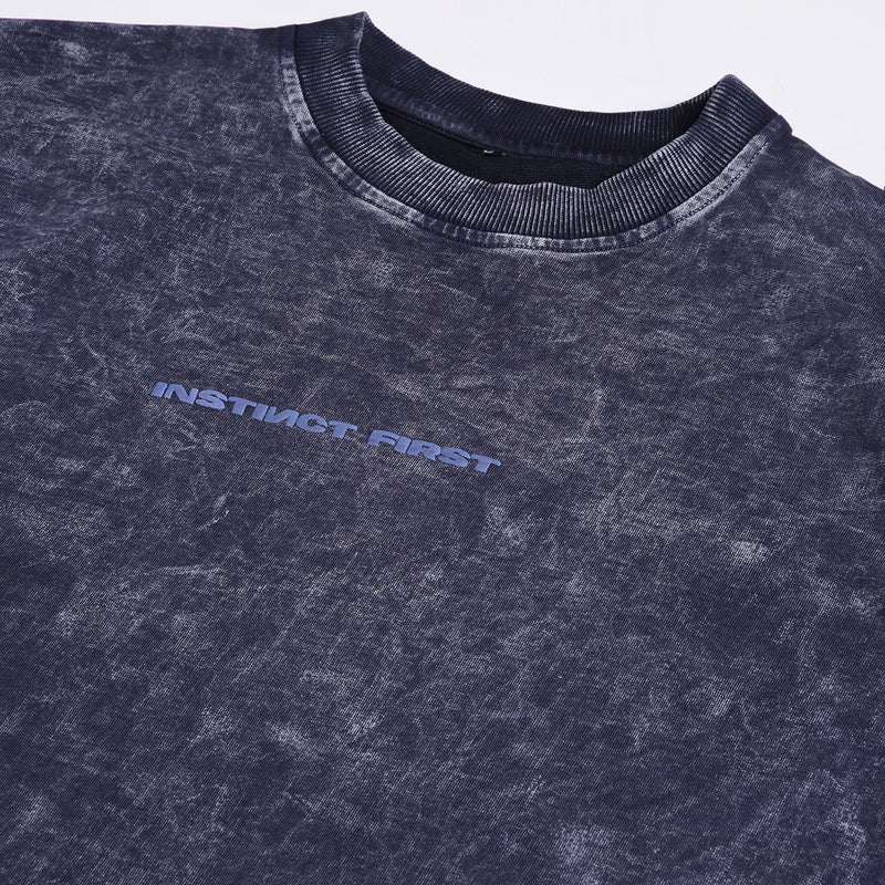 Cobalt Washed Out Oversized T-shirt (Blue)