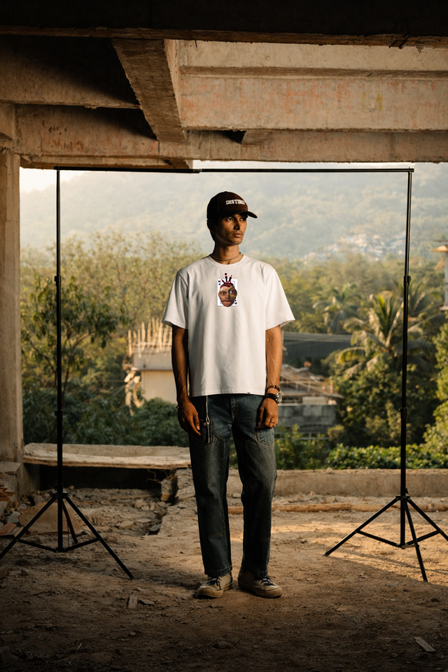 King of Instincts - Relaxed Fit Tshirt (White)