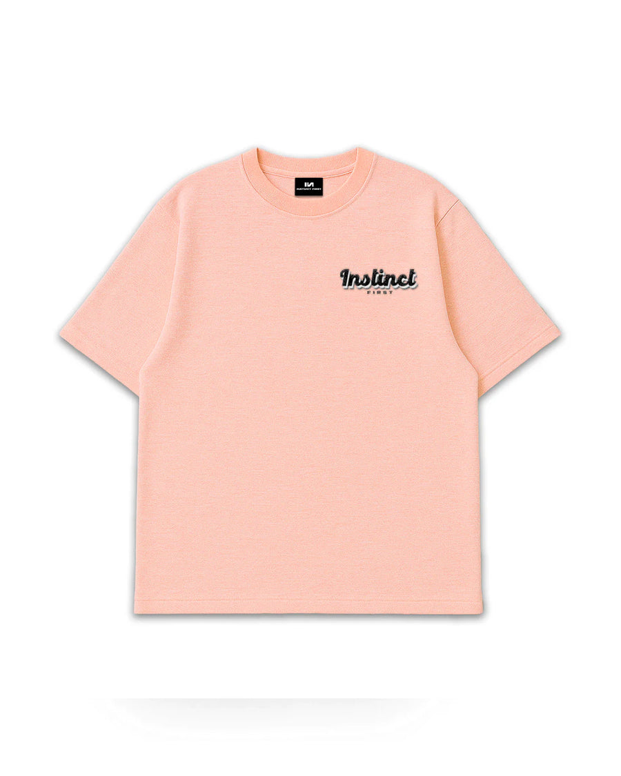 Retro Melange - Oversized T-shirt (Orange)
