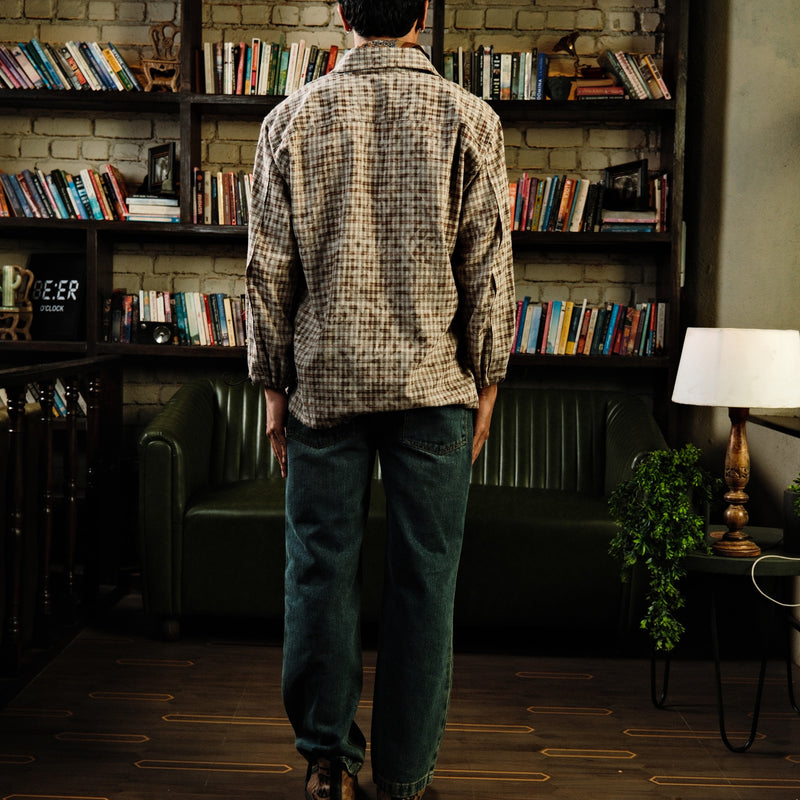 Raw Panel  Shirt - (Brown)