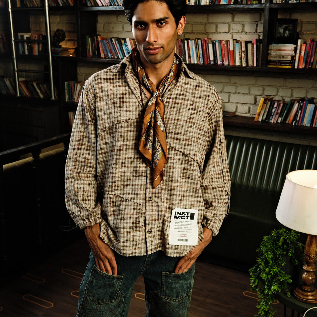 Raw Panel  Shirt - (Brown)
