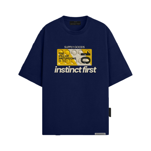 Pill- Oversized T-Shirt (Navy Blue)