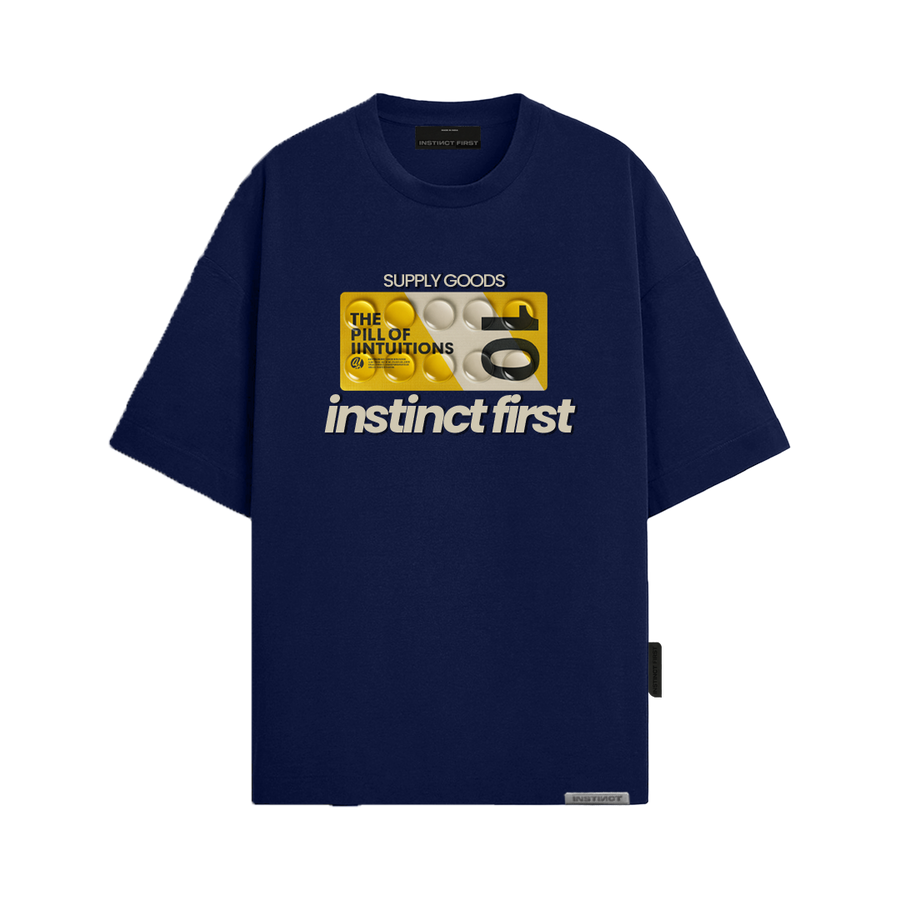 Pill- Oversized T-Shirt (Navy Blue)